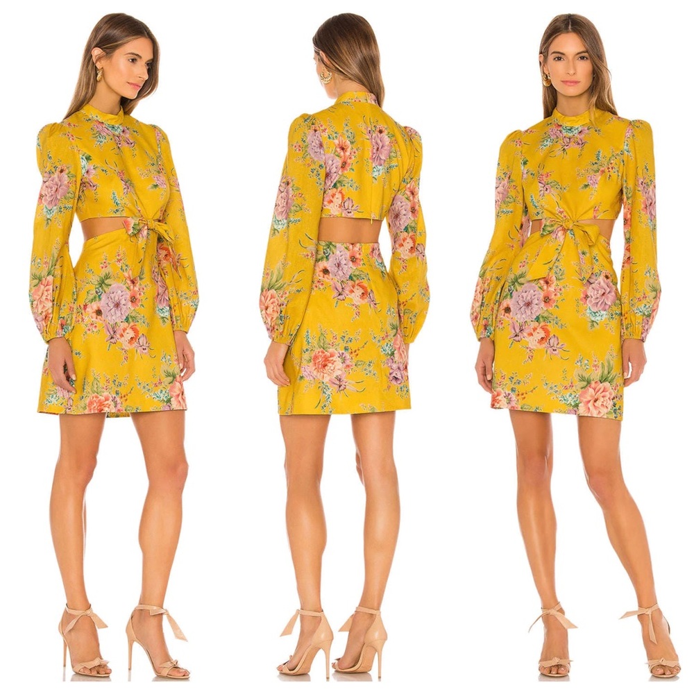 ZIMMERMANN Zinnia Bow Cut Out Mini Dress - Picture 5 of 16